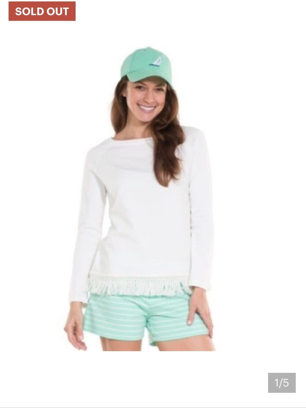 Sail to Sable Fringe Hem Lightweight Sweater Blue Medium